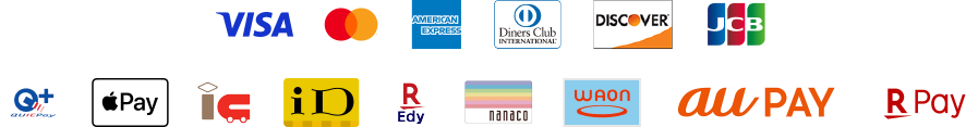 VISA Master AMERICAN EXPRESS Diners Club DISCOVER JCB PayPay